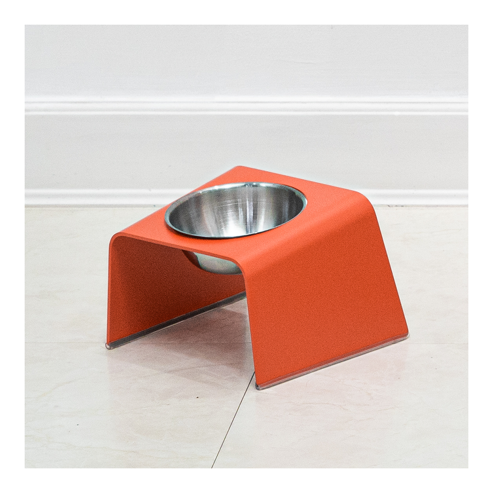 HOWDY HOUNDY Bend Elevated Feeder S - Apple Red