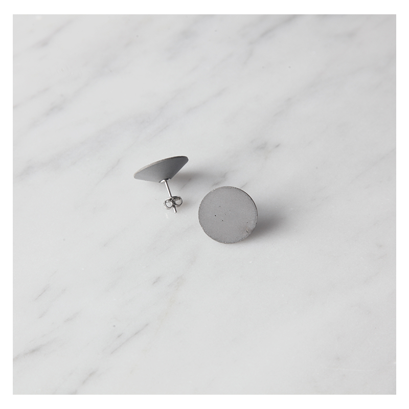 22 DESIGN STUDIO Concrete Earrings - Mirror Flat | the OBJECT ROOM