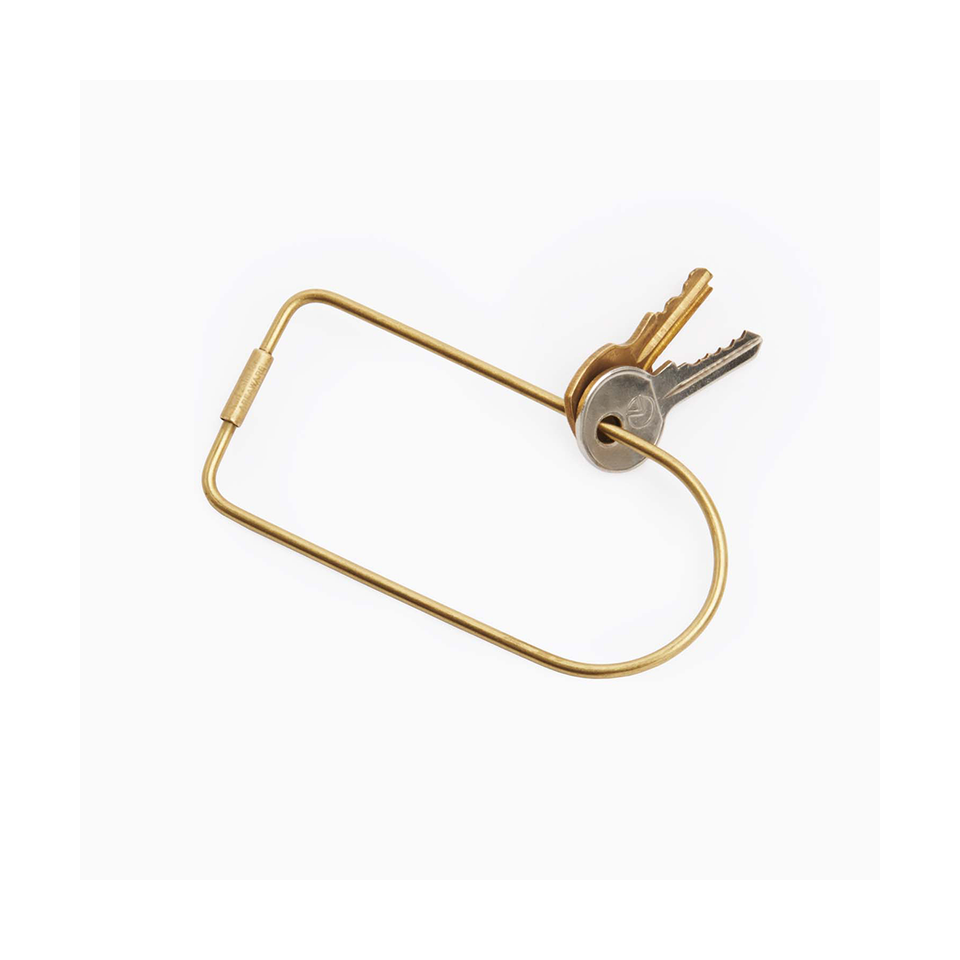 AREAWARE Contour Key Ring - Brass Bend | the OBJECT ROOM