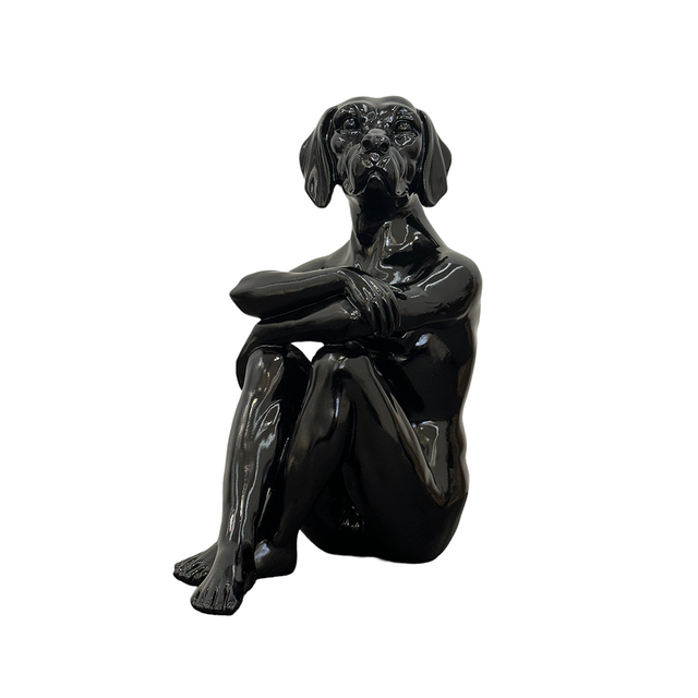 GILLIE AND MARC Resin Sculpture - Cool City Pup Black | the OBJECT ROOM