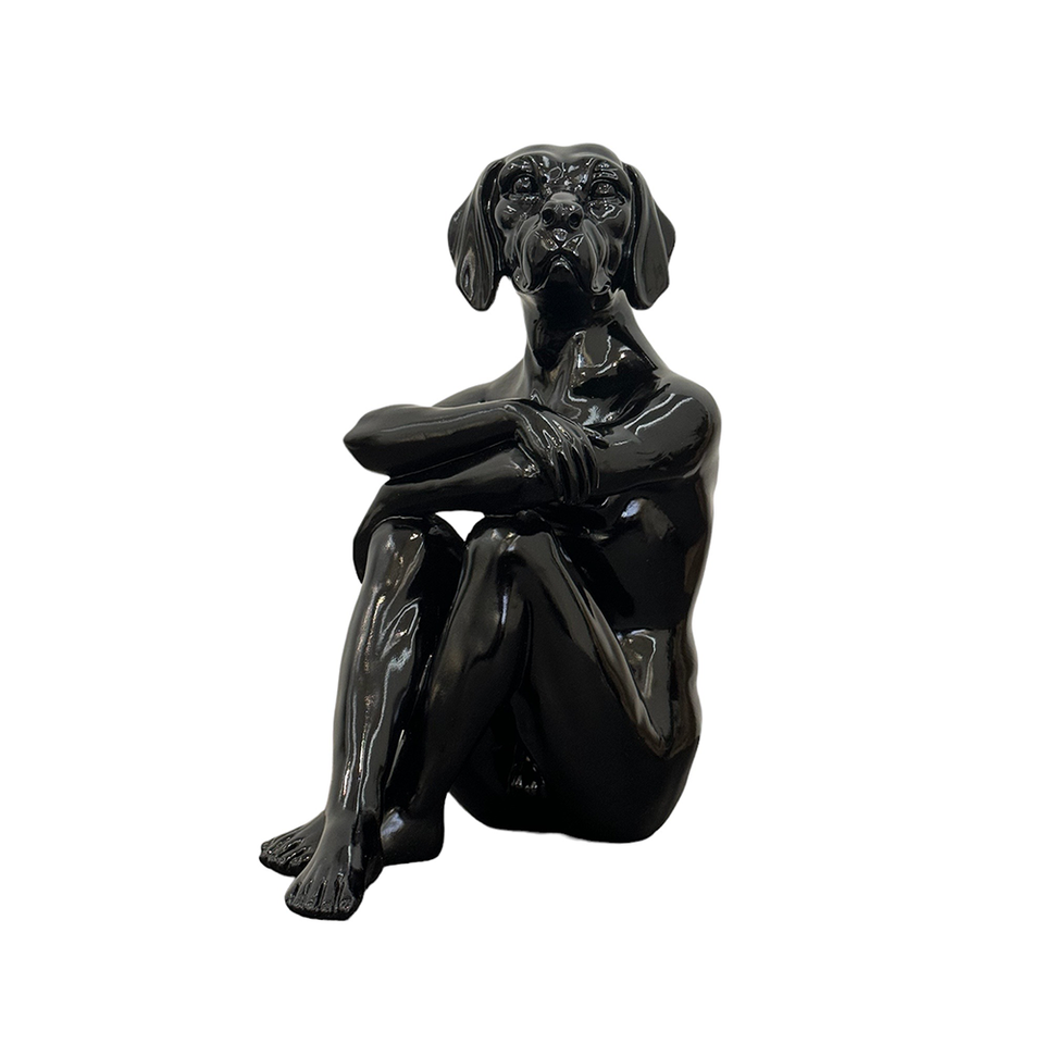 GILLIE AND MARC Resin Sculpture - Cool City Pup Black