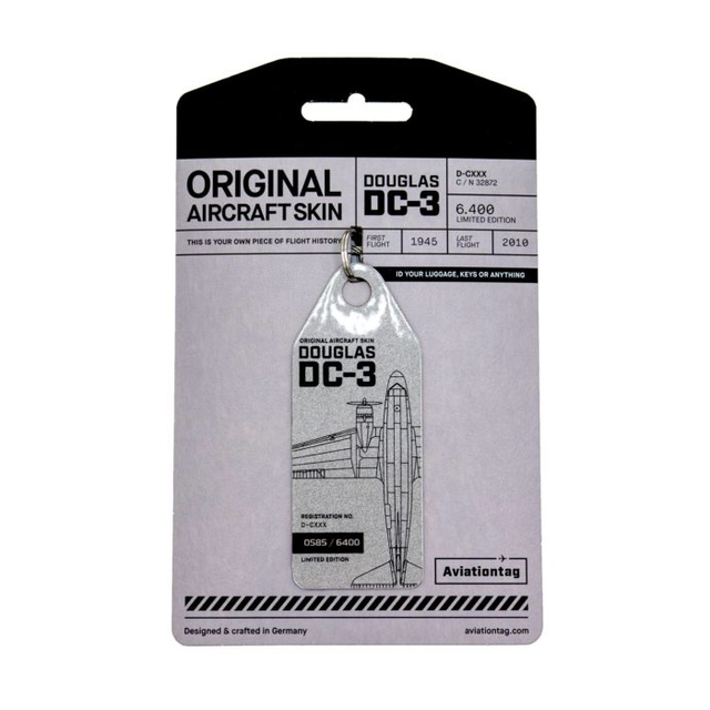 AVIATIONTAG Douglas DC-3 - D-CXXX - Silver (Raisin Bomber) | the OBJECT ROOM