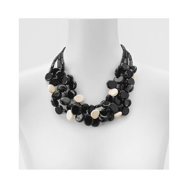 MARINA E SUSANNA SENT Glass Necklace - Delia Black Ivory