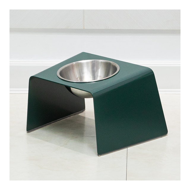 HOWDY HOUNDY Bend Elevated Feeder M - Deep Green