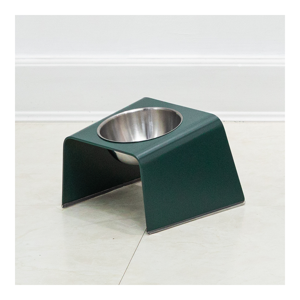 HOWDY HOUNDY Bend Elevated Feeder S - Deep Green | the OBJECT ROOM