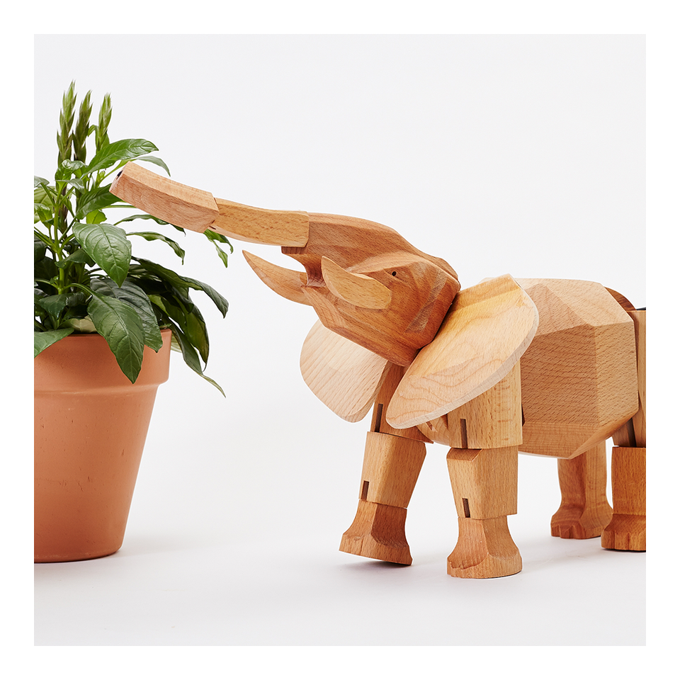 AREAWARE Wooden Animal - Hattie The Elephant