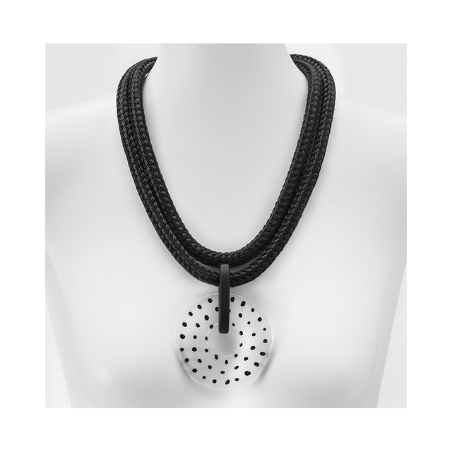 MARINA E SUSANNA SENT Glass Necklace - Hole Crystal Black