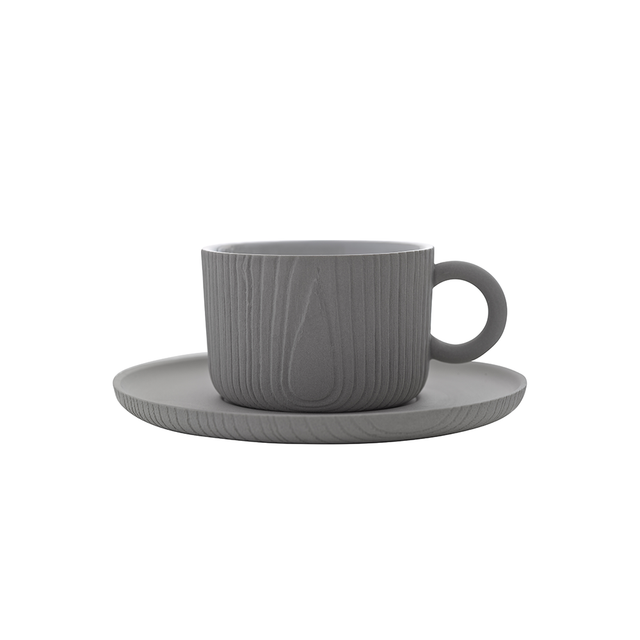 TOAST LIVING MU Cup & Saucer 180ml - Grey