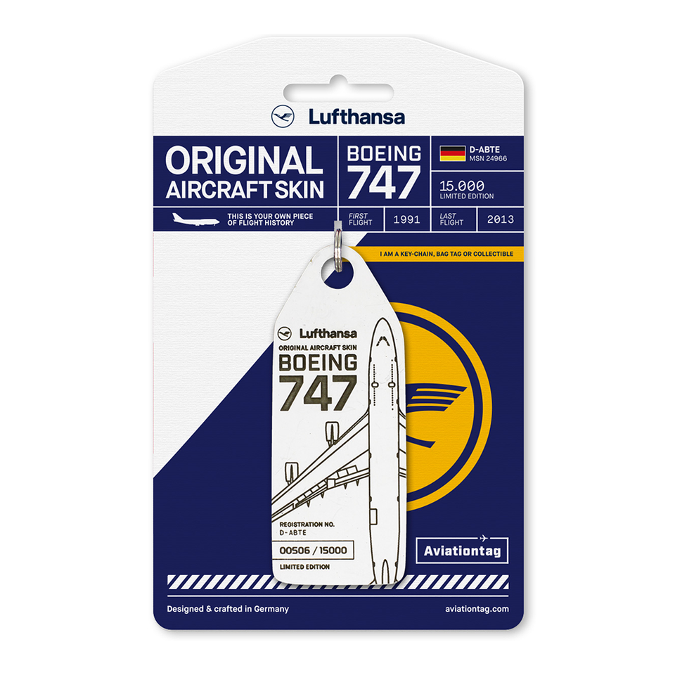 AVIATIONTAG Boeing 747 - D-ABTE - White (Lufthansa) | the OBJECT ROOM