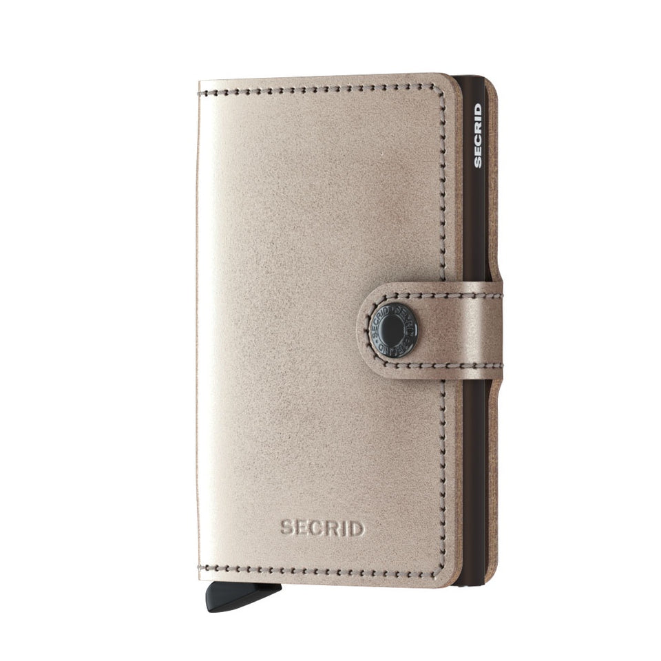 SECRID Miniwallet Leather - Metallic Champagne | the OBJECT ROOM