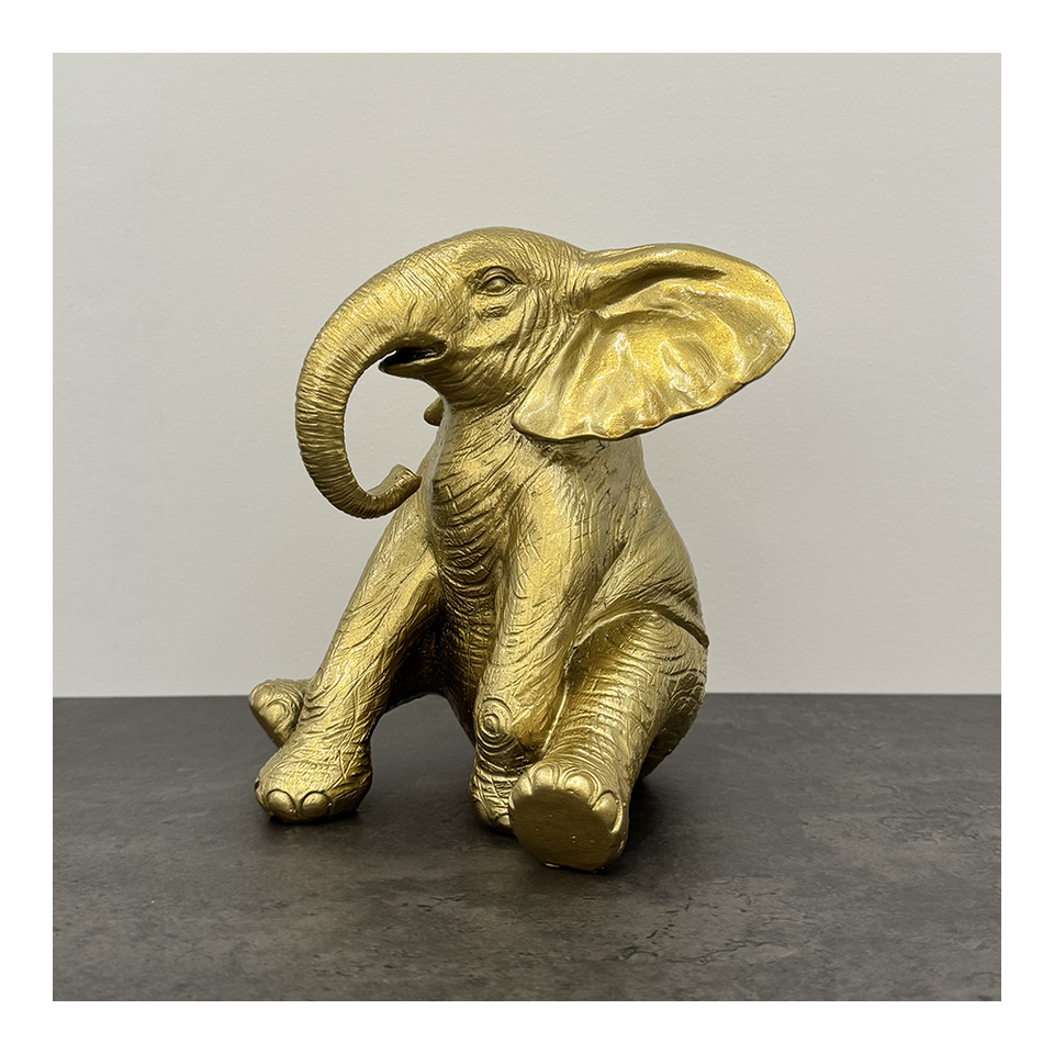 GILLIE AND MARC Resin Sculpture - The Orphan In London Gold | the OBJECT ROOM