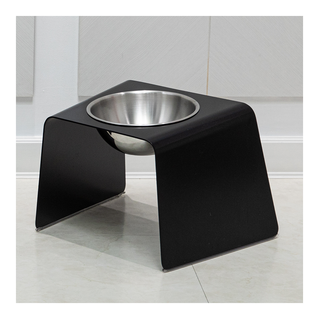 HOWDY HOUNDY Bend Elevated Feeder L - Onyx Black