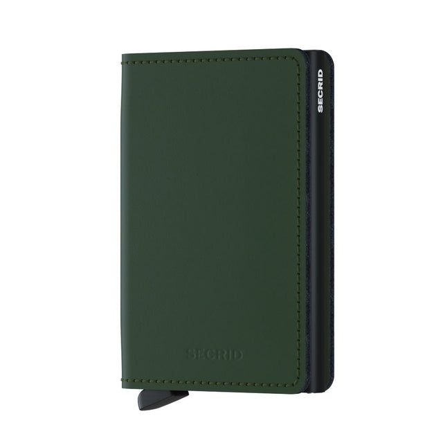 SECRID Slimwallet Leather - Matte Green-Black | the OBJECT ROOM