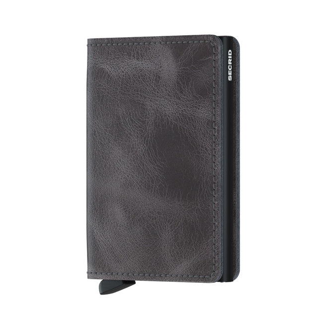 SECRID Slimwallet Leather - Vintage Grey-Black | the OBJECT ROOM