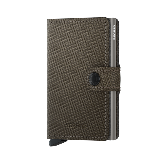 SECRID Miniwallet Leather - Carbon Khaki | the OBJECT ROOM