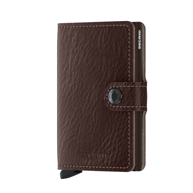 SECRID Miniwallet Leather - Veg Tanned Espresso-Brown | the OBJECT ROOM