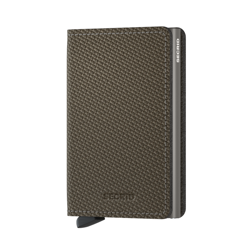 SECRID Slimwallet Leather - Carbon Khaki | the OBJECT ROOM