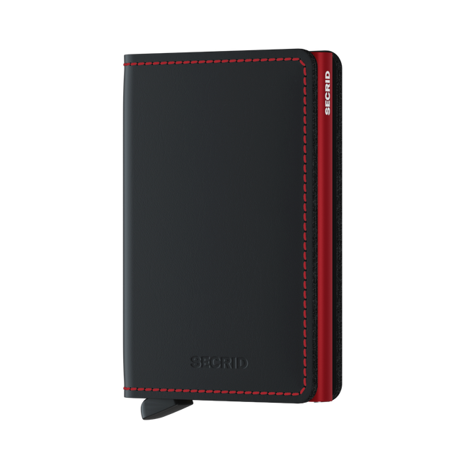 SECRID Slimwallet Leather - Matte Black & Red | the OBJECT ROOM