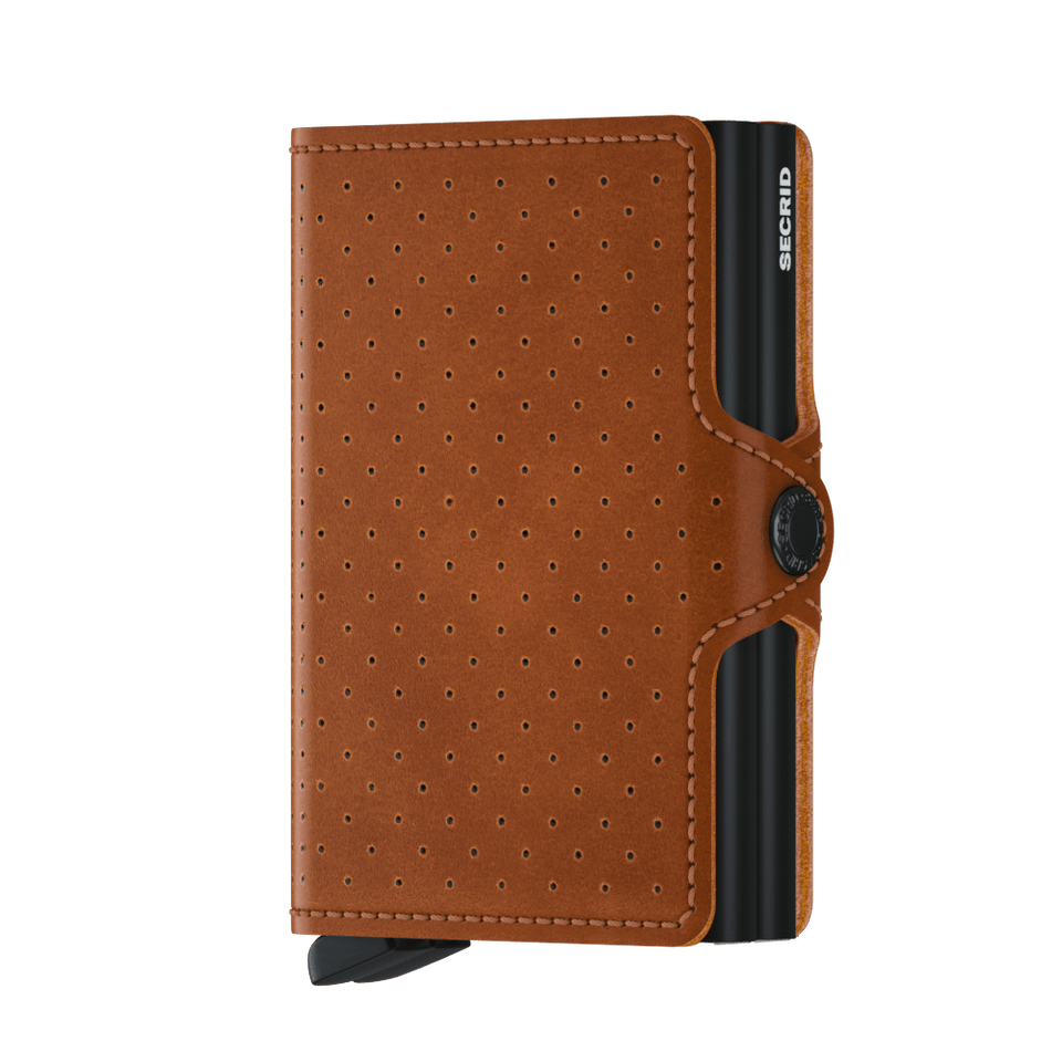 SECRID Twinwallet Leather - Perforated Cognac | the OBJECT ROOM