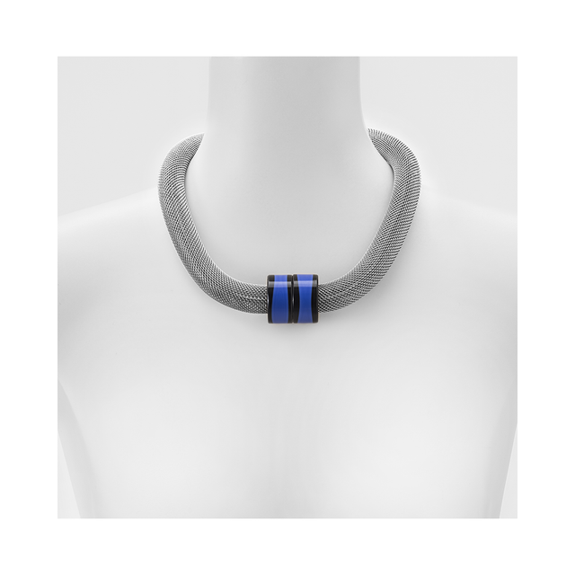 MARINA E SUSANNA SENT Glass Necklace - Twin Mesh Blue