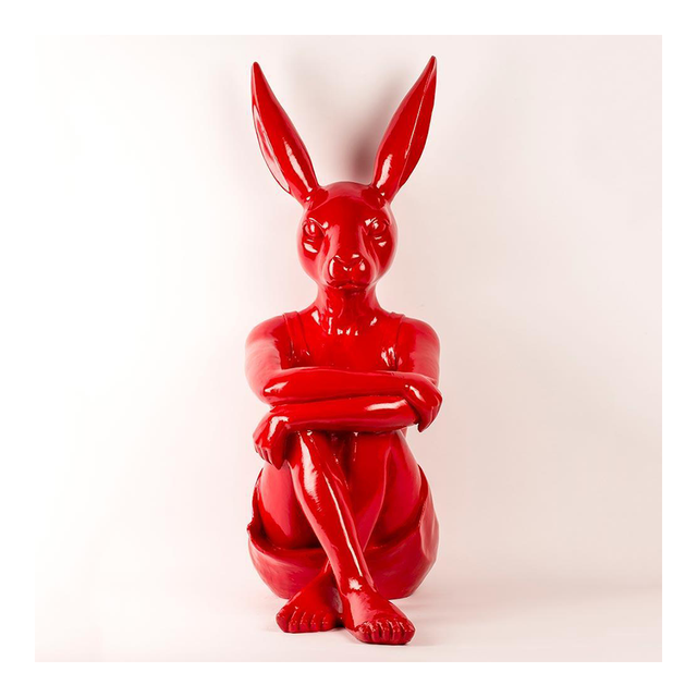 GILLIE AND MARC Fibreglass Sculpture - Hip Rabbit Red | the OBJECT ROOM